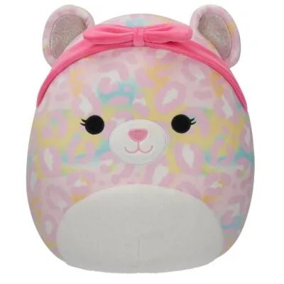 Squishmallows 12" Michaela Rainbow Leopard with Pink Bandana