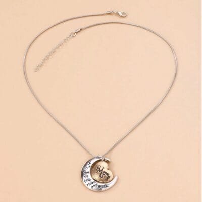 Pendant Necklace- Heart & Moon- Mother's Day Gifts