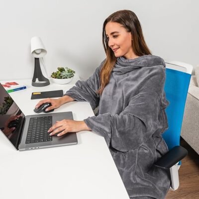 Wearable Lounge Blanket With Sleeves