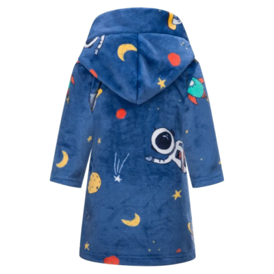 Plush Hooded Robe- Space