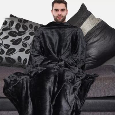 Wearable Lounge Blanket With Sleeves