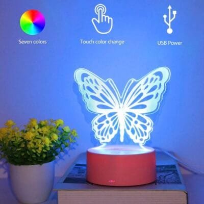 3D Nightlight- Butterfly (RGB 7 Colour)
