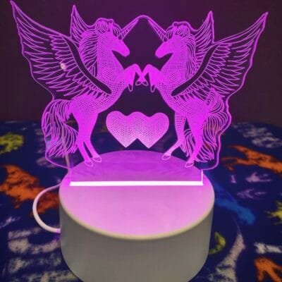 3D Nightlight- Double Unicorn