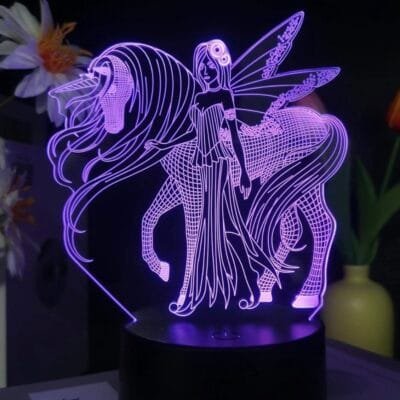 3D Nightlight- Fairy & Unicorn w/ Remote