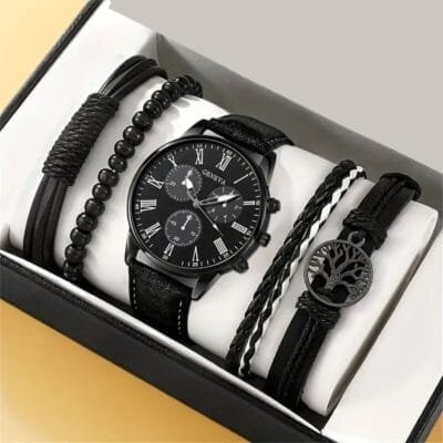 Watch Set- 5PC Quartz Tree Of Life