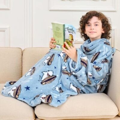 Wearable Lounge Blanket For Kids- Shark