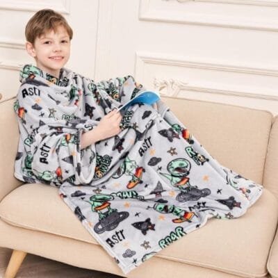 Wearable Lounge Blanket For Kids- Dinosaur