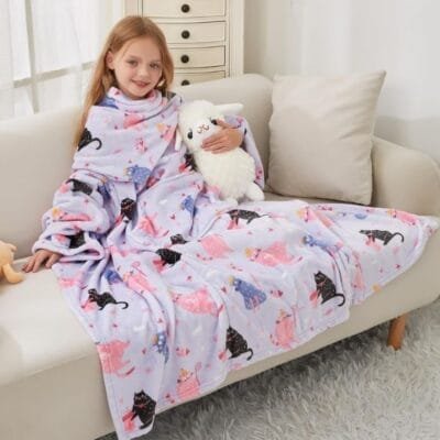 Wearable Lounge Blanket For Kids- Kittens