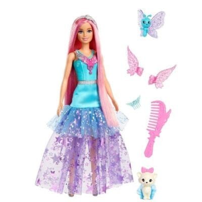 Barbie “Malibu” Fashion Doll w/ 2 Fantasy Pets & Dress