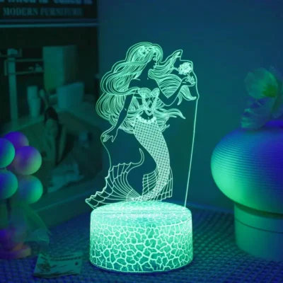 3D NIGHTLIGHT- MERMAID & FLOWER