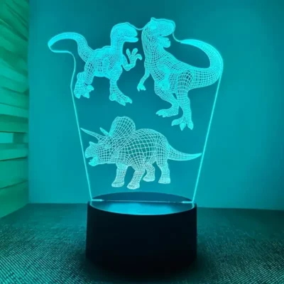 3D NIGHTLIGHT- 3 DINOSAURS