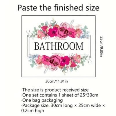 Decal: Bathroom- Floral Bathroom