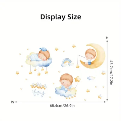 Decal: Nursery- Boy on Moon