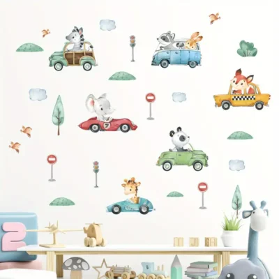 Decal: Nursery- Animals & Cars