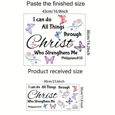 Decal: Inspirational- Through Christ Col