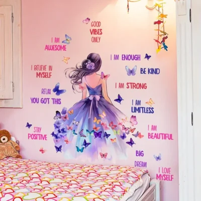 Decal: Inspirational- Girl with Butterflies