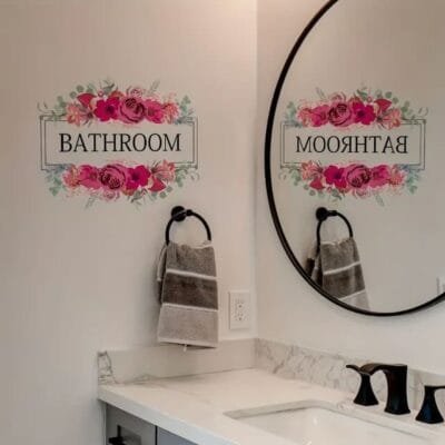 Decal: Bathroom- Floral Bathroom