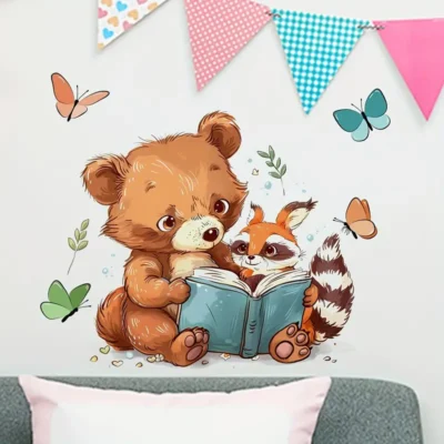 Decal: Nursery- Bear & Fox Reading