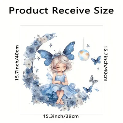 Decal: Nursery- Blue Fairy on Moon