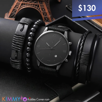 Watch Set- 4PC Quartz- Stealth