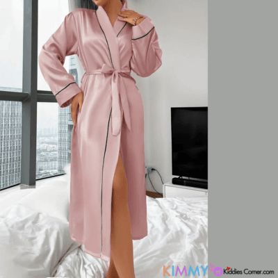 Adult Lounge Robe- Solid Pink