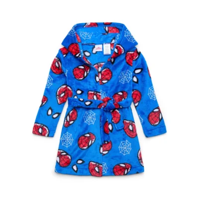 Plush Hooded Sleep Robe- Spiderman