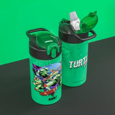 Zak! Leak Proof Kids Straw Water Bottle 16oz- Teenage Mutant Ninja Turtles