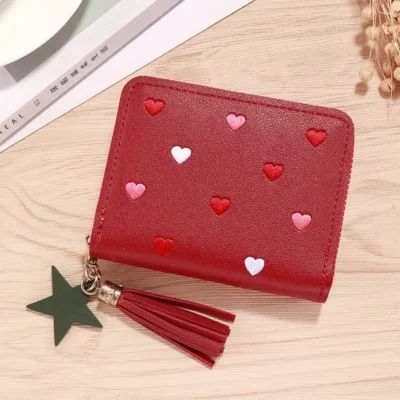 Wallet: Red, Black, Pink- Girls & Women