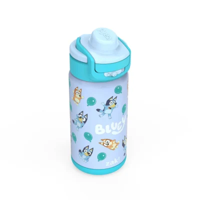 Zak! 14oz Kids Straw Water Bottle, Stainless Steel - Bluey