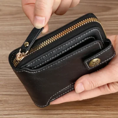 Wallet - Men's Vintage Zipper Buckle Wallet