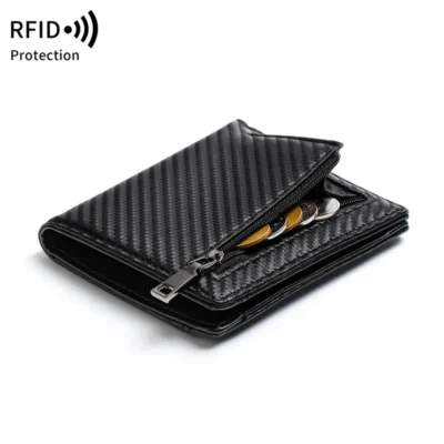 Wallet - RFID- Slim Black (Notes and Coin Pocket)