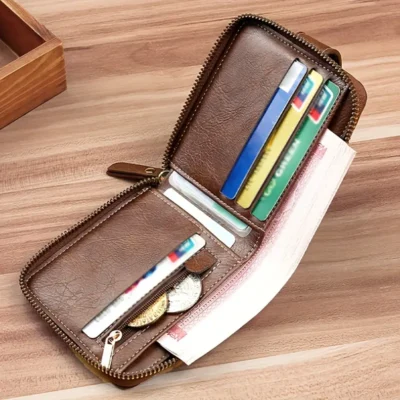 Wallet - Men's Vintage Zipper Buckle Wallet