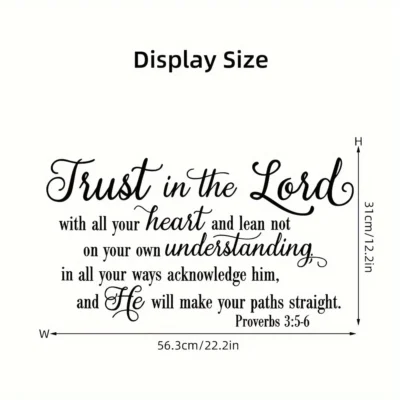Decal: Inspirational- Trust in the Lord