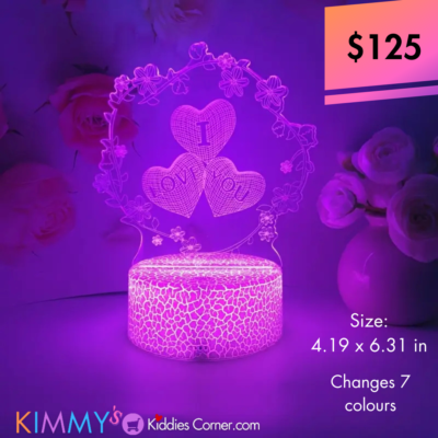 3D Nightlight- 3 Hearts I Love You