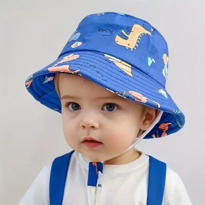 Sun Hat- Toddler - Blue Dino