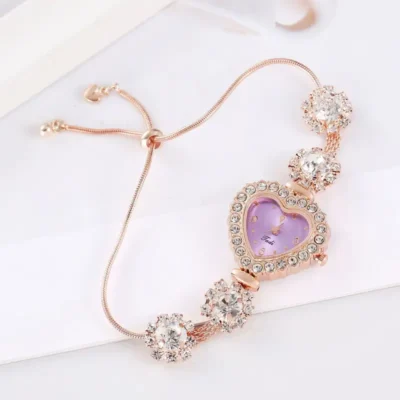 Bracelet Watch- Pink Heart