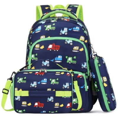 Backpack Set 15.7"- Green Trucks