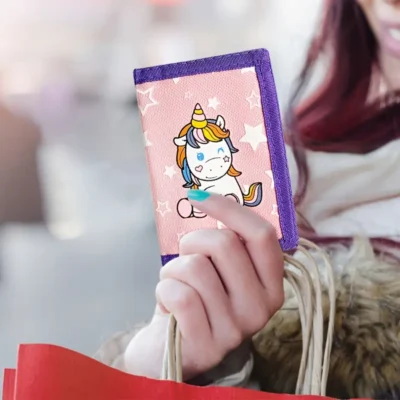 Kids Trifold Wallet - Cute Unicorn