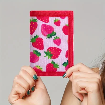 Kids Trifold Wallet - Strawberry