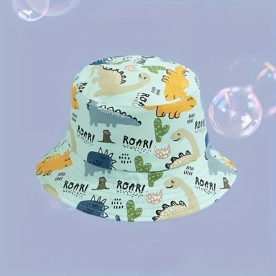 Sun Hat- Toddler - Green Dino