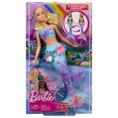 Barbie Mermaid Doll with Surprise Magic Blooming Flowers