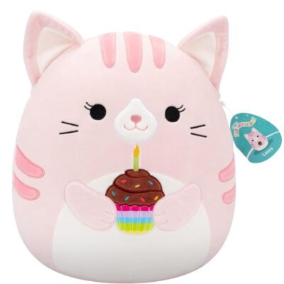 Squishmallows Original 14'' Laura Holding Birthday Cupcake