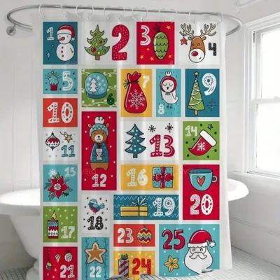 Shower Curtain- 25 Days Of Christmas