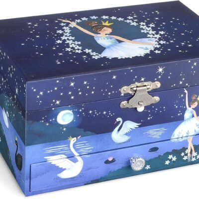 Musical Jewellery Box- Ballerina & Swan Set w/ Necklace & Bracelet