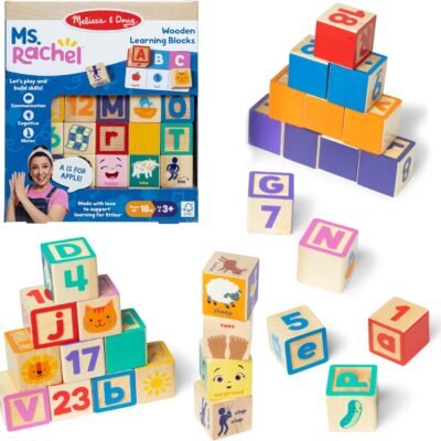 Ms Rachel Melissa & Doug Wooden Learning Blocks