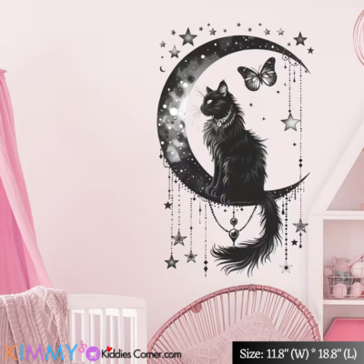 Decal: Nursery- Cat on Moon