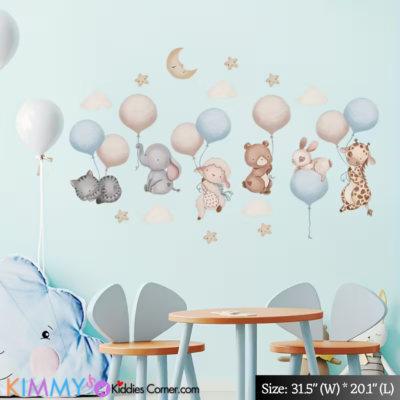 Decal: Nursery- Animal Balloons