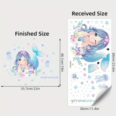 Decal: Nursery- Blue Mermaid
