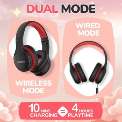 Kids Bluetooth Headphones- Red
